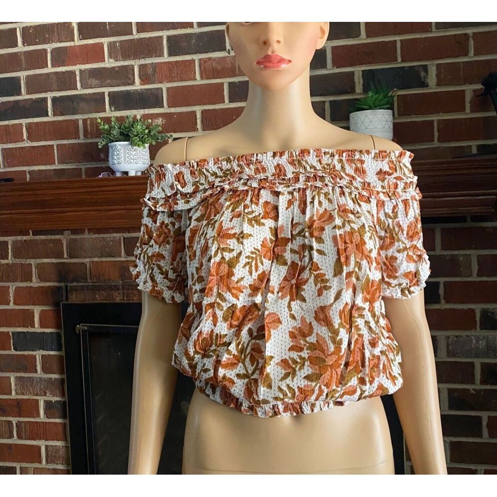Free People Women's Suki Blouse Size S/P Floral New Top Casual‎ Comfort New